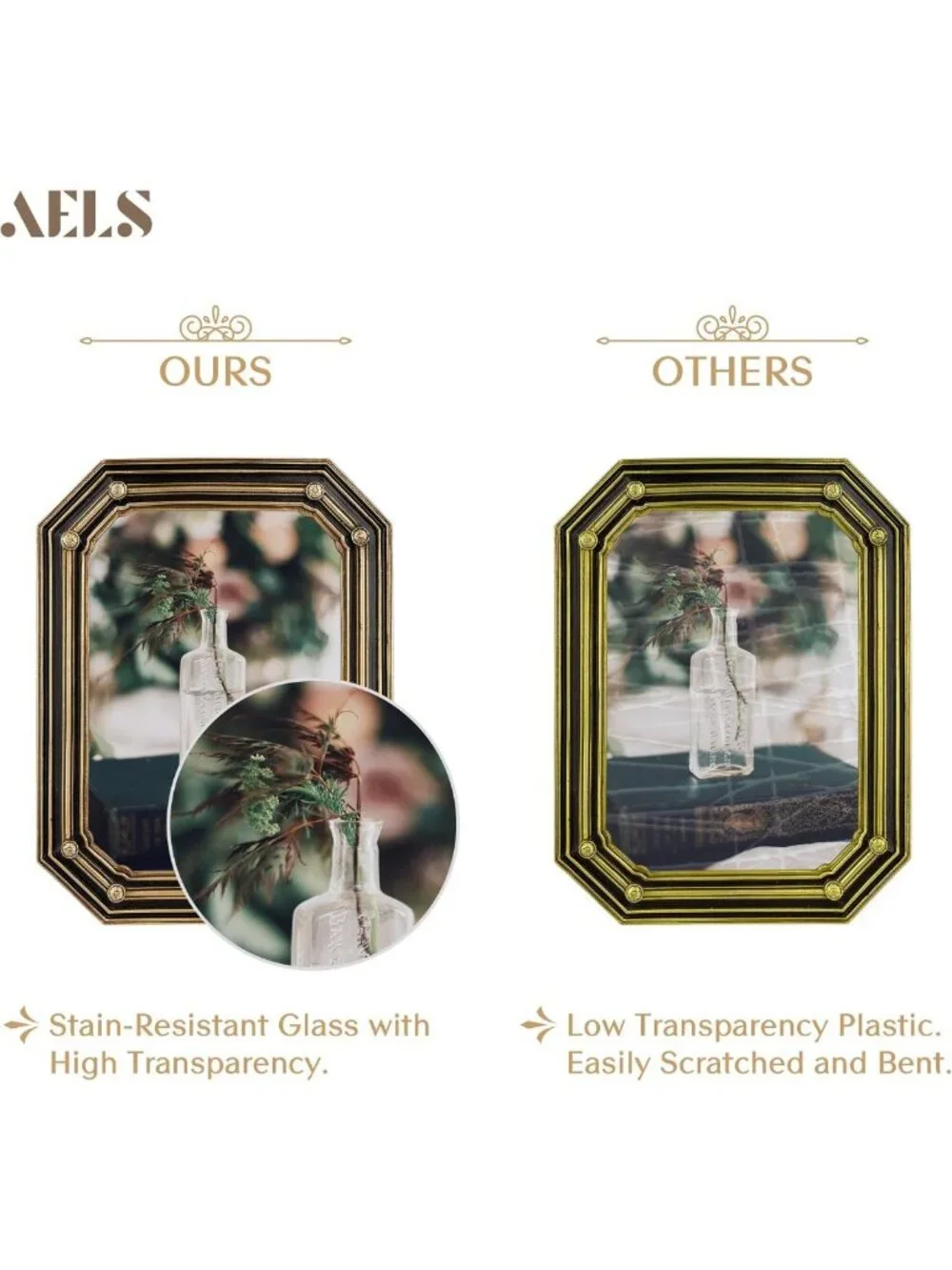Elegant Vintage Octagon Picture Frame 5x7